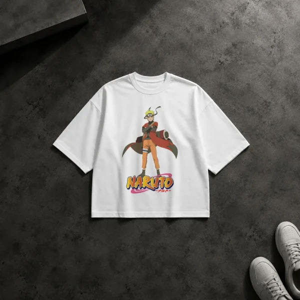 تیشرت باکسی انیمه ناروتو طرح ناروتو اوزوماکی (Naruto) کد 5083