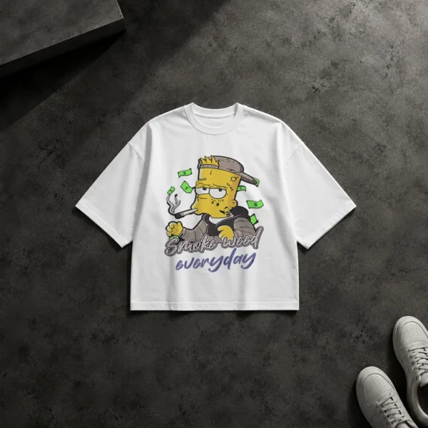 تیشرت باکسی سیمپسون‌ها طرح بارت و ماری‌جوانا (Bart Simpson)
