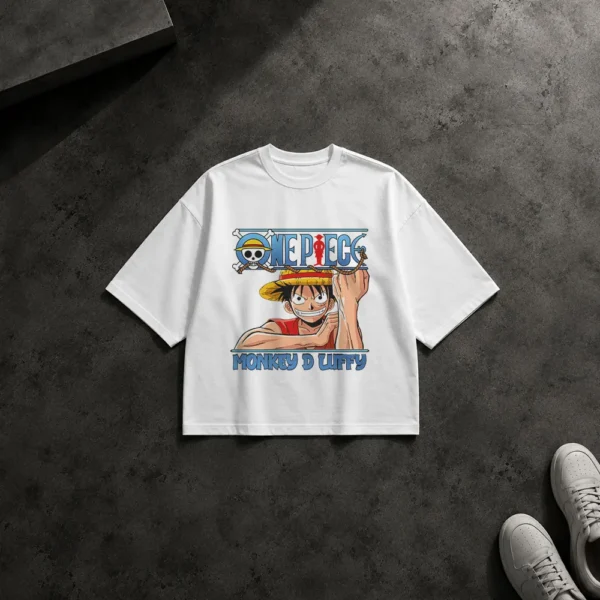 تیشرت باکسی انیمه وان پیس طرح مانکی دی لوفی (Monkey D. Luffy) کد 5128