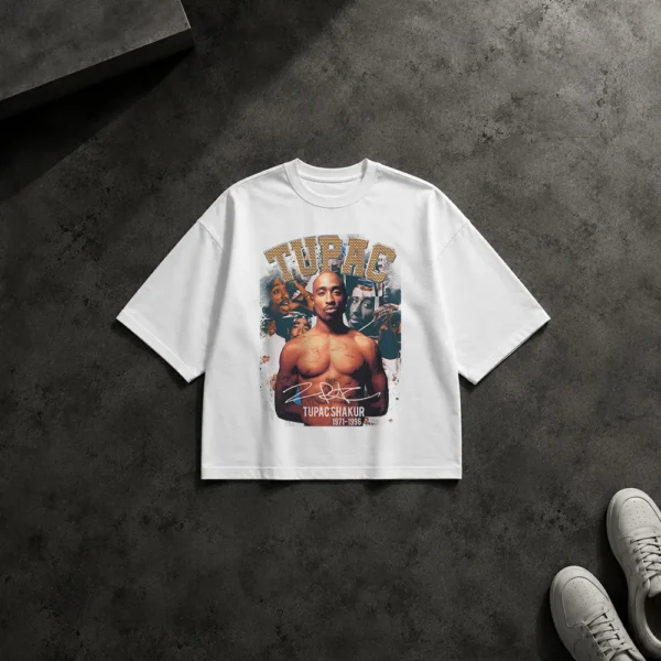 تیشرت باکسی توپاک شکور طرح پرتره رپ (Tupac Shakur)