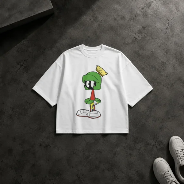 تیشرت باکسی لونی تونز طرح ماروین فضایی (Marvin the Martian)