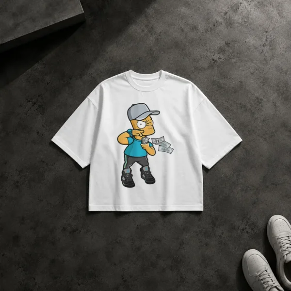 تیشرت باکسی سیمپسون‌ها طرح بارت و پول (Bart Simpson)