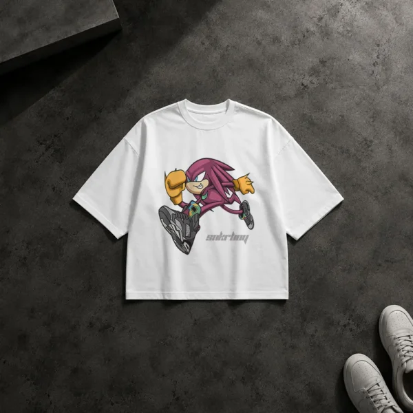 تیشرت باکسی سونیک طرح ایمی رز اسکیت‌سوار (Amy Rose)