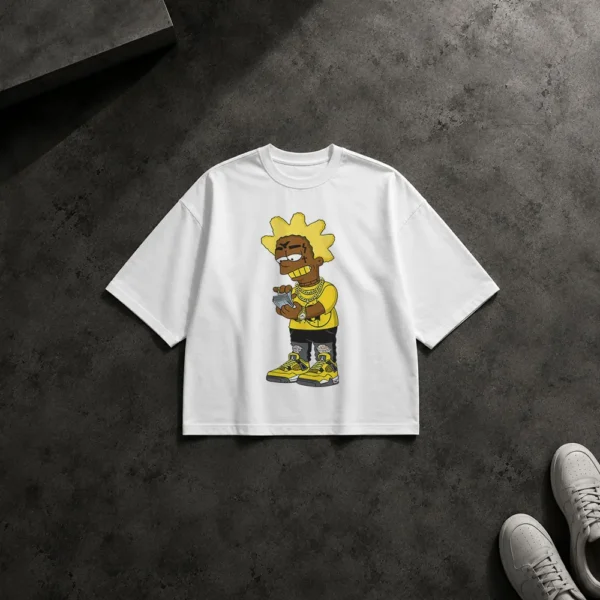 تیشرت باکسی سیمپسون‌ها طرح بارت استریت‌ویر (Bart Simpson)