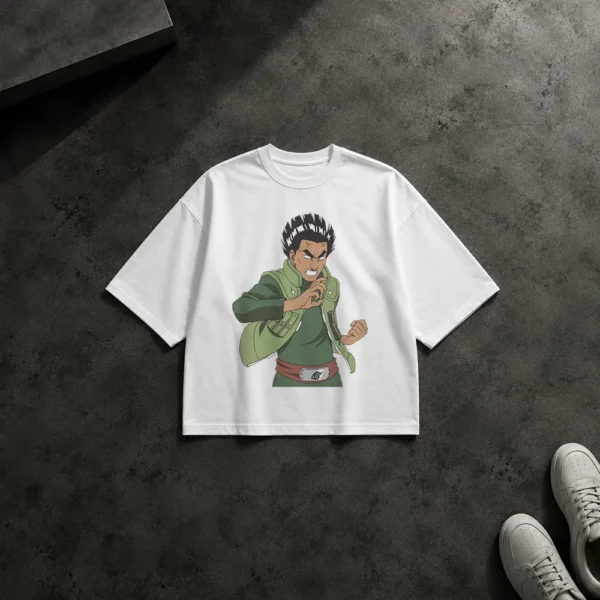 تیشرت باکسی انیمه ناروتو طرح راک لی (Rock Lee)