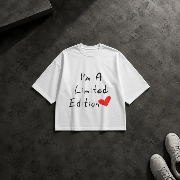 تیشرت باکسی نوشته عاشقانه I’m a Limited Edition کد 6700