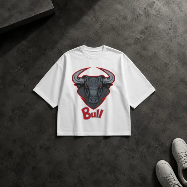 تیشرت باکسی گاو نر طرح Bull کد 7898
