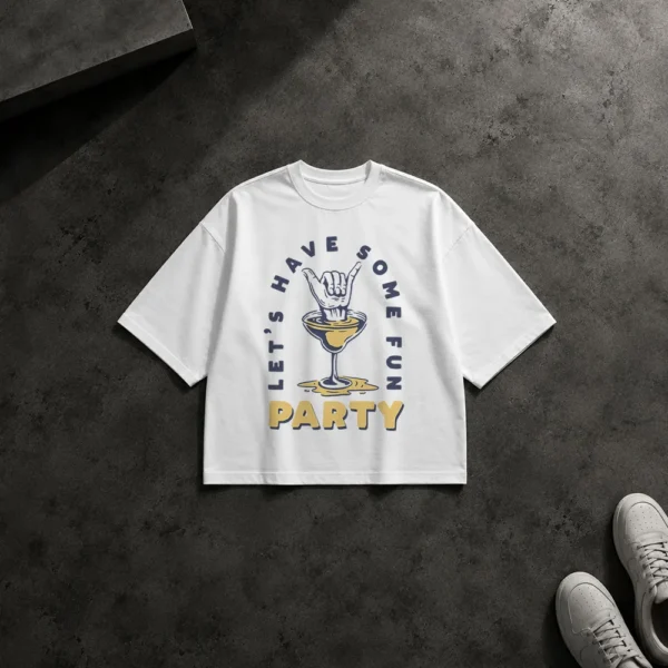تیشرت باکسی مهمانی طرح نوشیدنی Let’s Have Some Fun کد 8339
