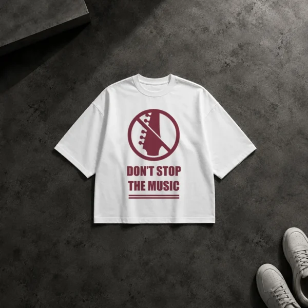 تیشرت باکسی موسیقی طرح Don't Stop the Music کد 8469