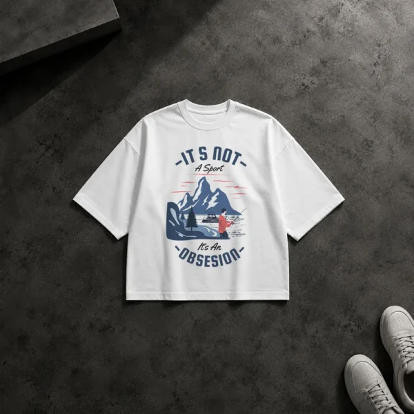 تیشرت باکسی ماهیگیری طرح It's Not a Sport It's an Obsession کد 8597