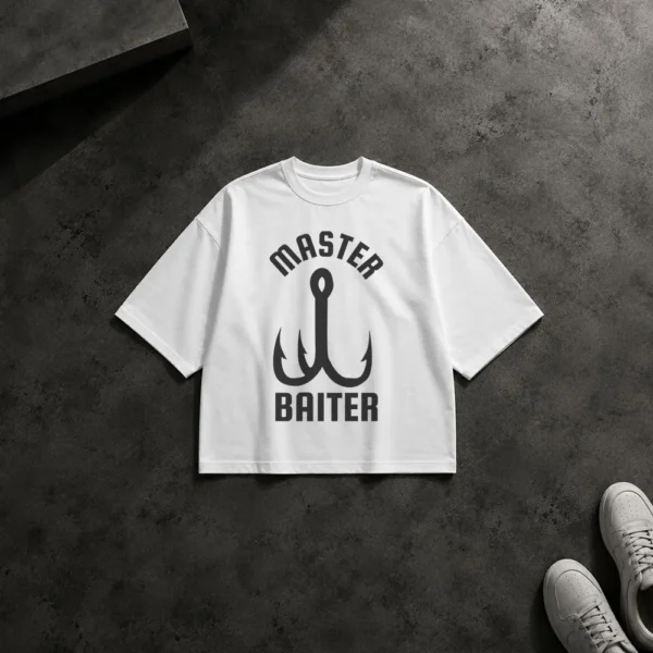 تیشرت باکسی ماهیگیری طرح Master Baiter کد 8602
