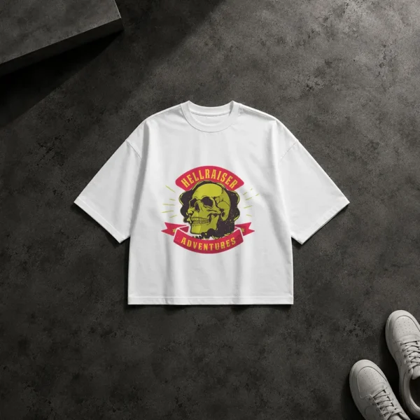تیشرت باکسی جمجمه طرح Hellraiser Adventures کد 8815