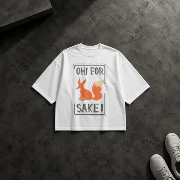 تیشرت باکسی سنجاب طرح Oh For Sake کد 9047