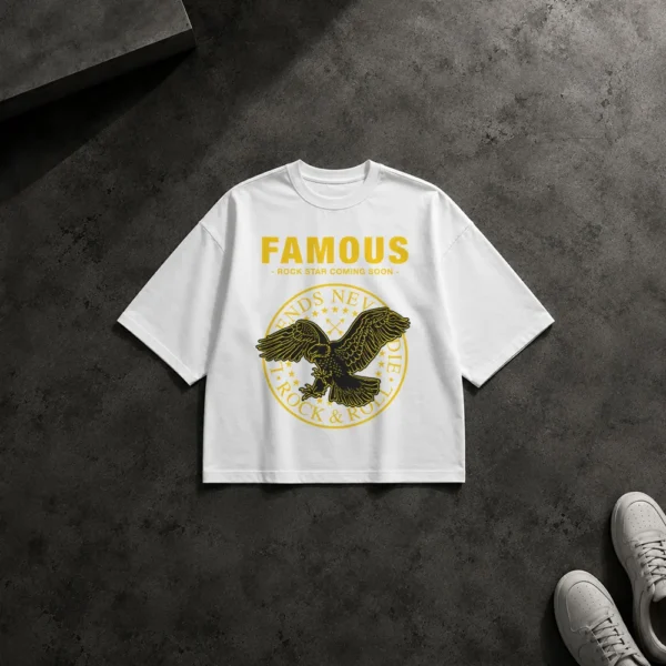 تیشرت باکسی عقاب طرح Famous Rock Star کد 9578