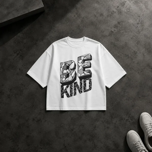 تیشرت باکسی نوشته Be Kind کد 9677