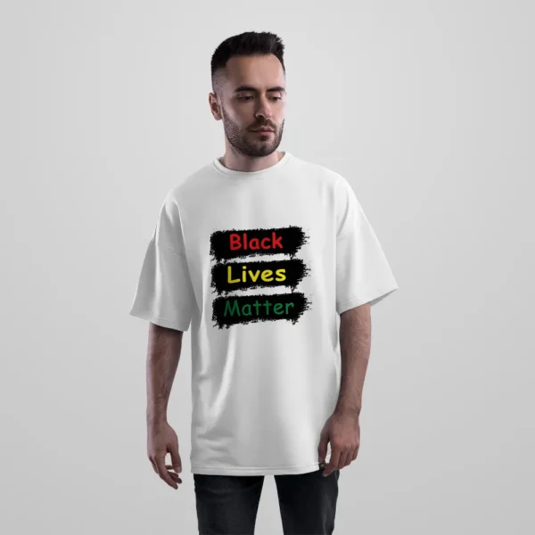 تیشرت اورسایز نوشته Black Lives Matter کد 13487
