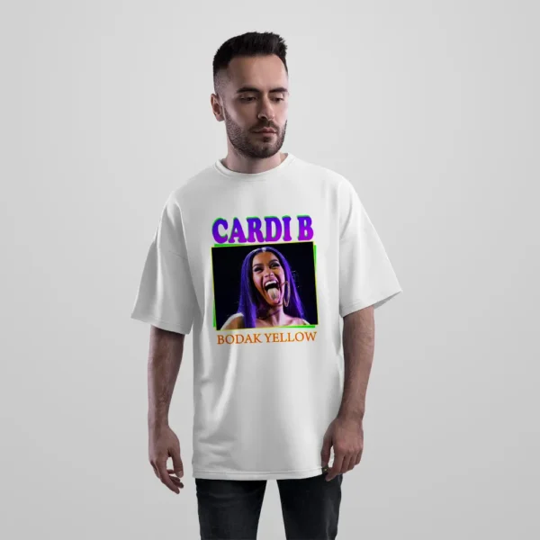 تیشرت اورسایز طرح پوستر Cardi B Bodak Yellow کد 14582
