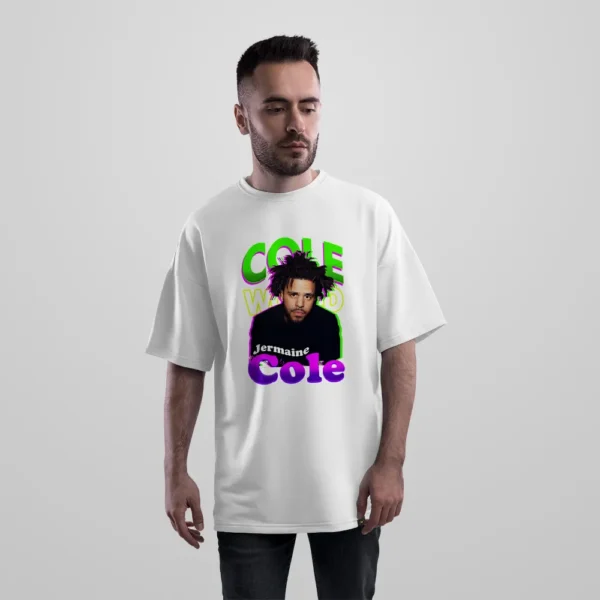 تیشرت اورسایز طرح پوستر جی کول (J. Cole) کد 14634