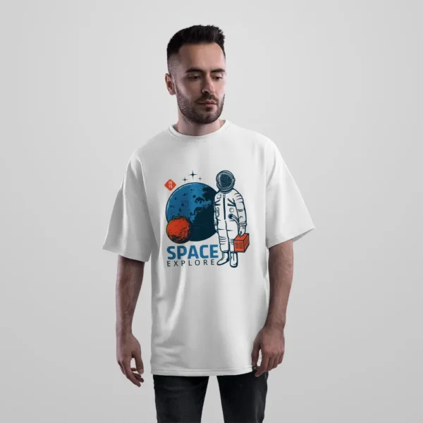 تیشرت اورسایز فضانورد طرح Space Explore مریخ کد 16577