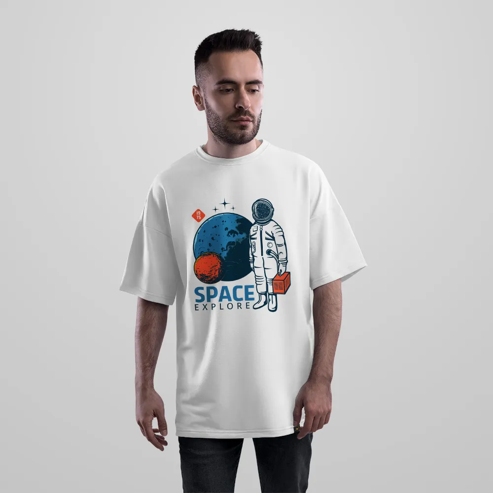 تیشرت اورسایز فضانورد طرح Space Explore مریخ کد 16577