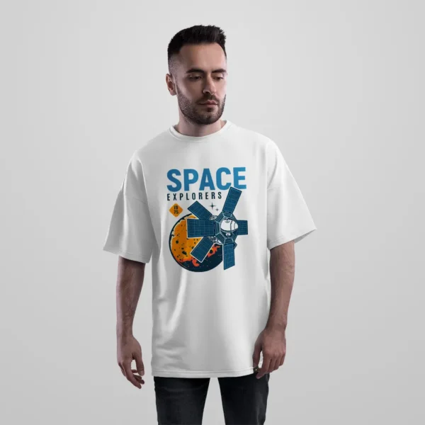 تیشرت اورسایز طرح ماهواره Space Explorers کد 16585
