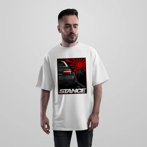 تیشرت اورسایز خودرو طرح Stance ژاپنی کد 16700