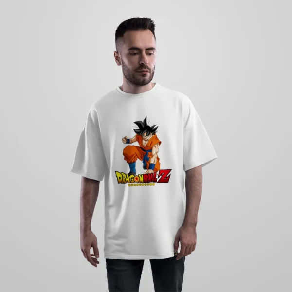 تیشرت اورسایز انیمه دراگون بال زد طرح گوکو مبارز (Goku)
