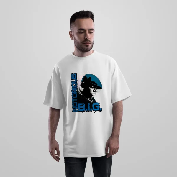 تیشرت اورسایز رپر طرح تایپوگرافی Notorious B.I.G. کد 19694