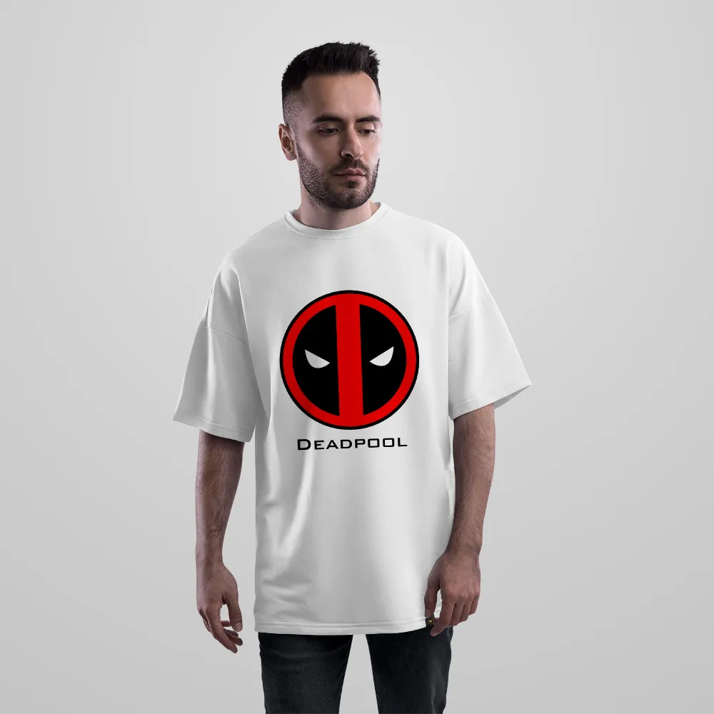 تیشرت اورسایز ددپول طرح لوگو (Deadpool) کد 2027