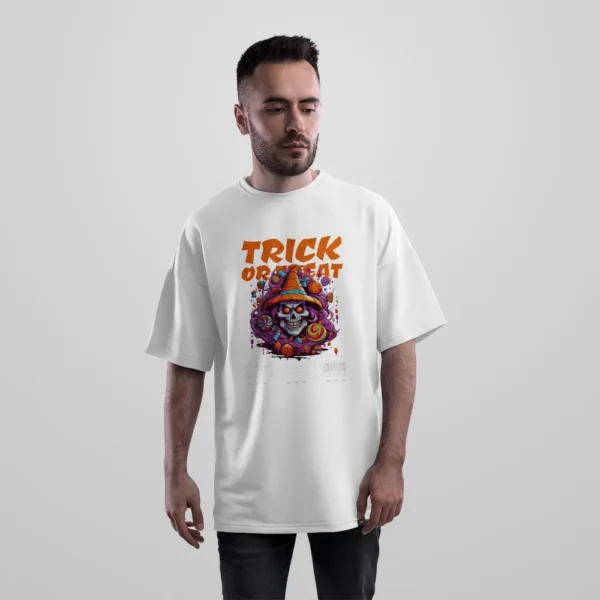تیشرت اورسایز هالووین جمجمه Trick or Treat کد 29757