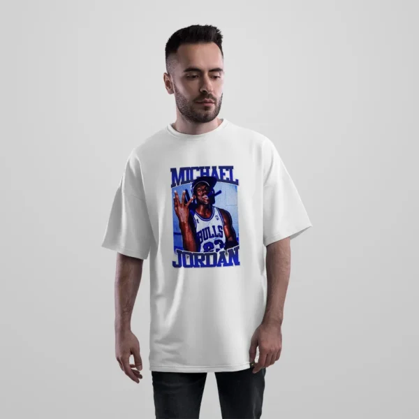 تیشرت اورسایز مایکل جردن طرح بولز ۲۳ (Michael Jordan) کد 3058