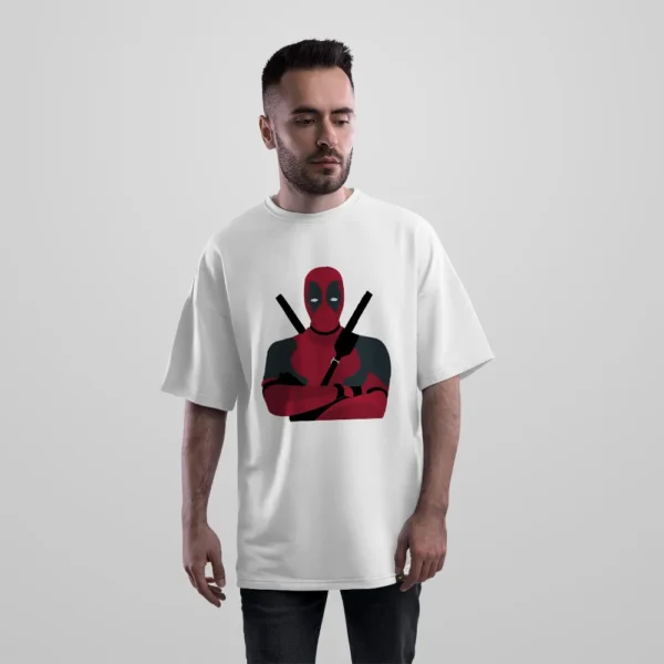 تیشرت اورسایز ددپول طرح دست‌به‌سینه (Deadpool)