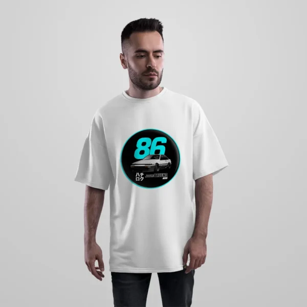 تیشرت اورسایز تویوتا AE86 طرح دایره نئونی (AE86)