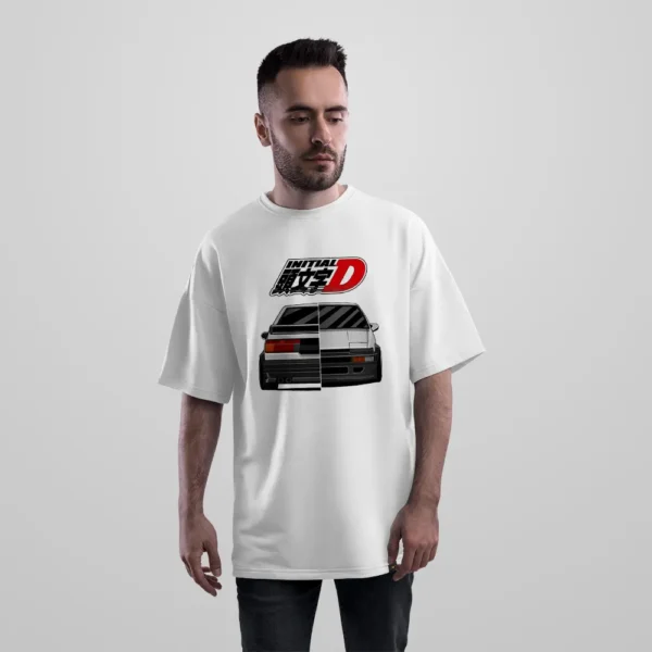 تیشرت اورسایز ماشین ژاپنی طرح اینیشیال دی (Initial D)