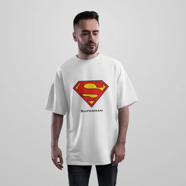 تیشرت اورسایز سوپرمن طرح لوگوی کلاسیک (Superman) کد 3401