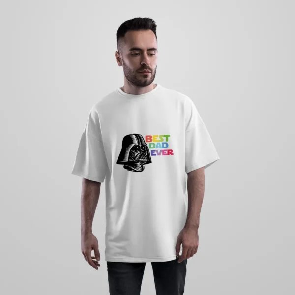 تیشرت اورسایز روز پدر طرح Darth Vader Best Dad Ever