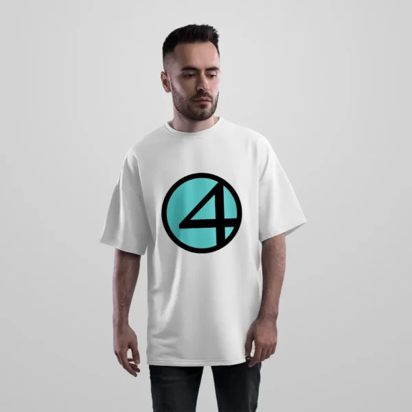 تیشرت اورسایز چهار شگفت‌انگیز طرح لوگو (Fantastic Four)