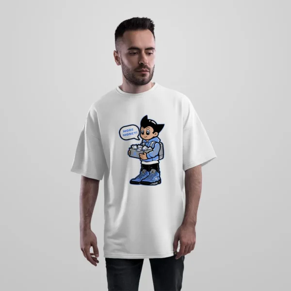 تیشرت اورسایز آسترو بوی طرح پول و استایل خیابانی (Astro Boy)