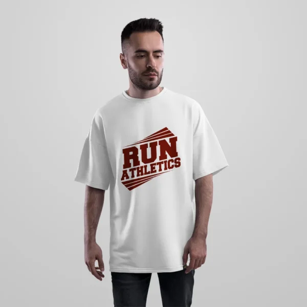 تیشرت اورسایز دویدن طرح Run Athletics