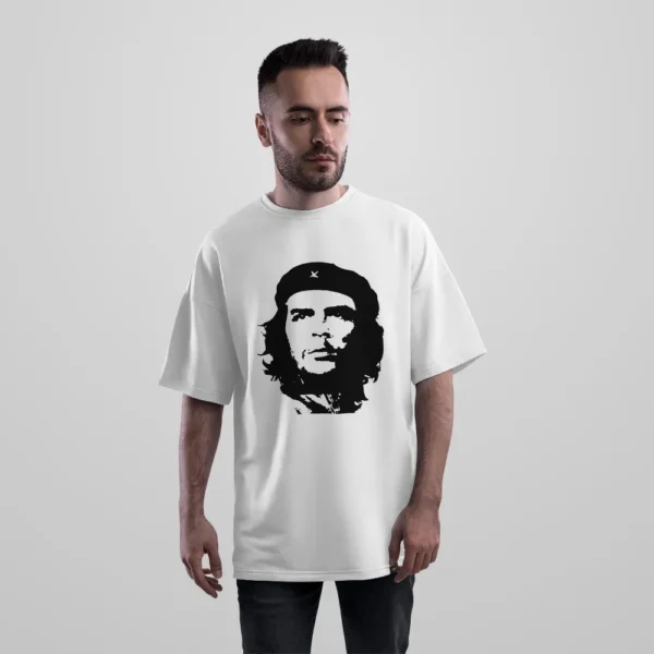 تیشرت اورسایز چه گوارا طرح پرتره سیاه‌وسفید (Che Guevara) کد 7549