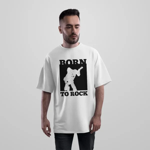 تیشرت اورسایز موسیقی طرح Born to Rock کد 8471