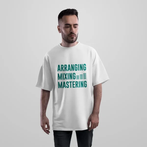 تیشرت اورسایز موسیقی طرح Arranging Mixing Mastering کد 8472