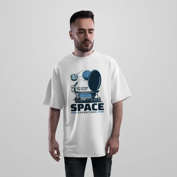 تیشرت اورسایز فضایی طرح ماموریت‌های فضایی (Space Expeditions) کد 9116