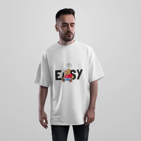 تیشرت اورسایز خرس تدی طرح Easy Take It کد 9914