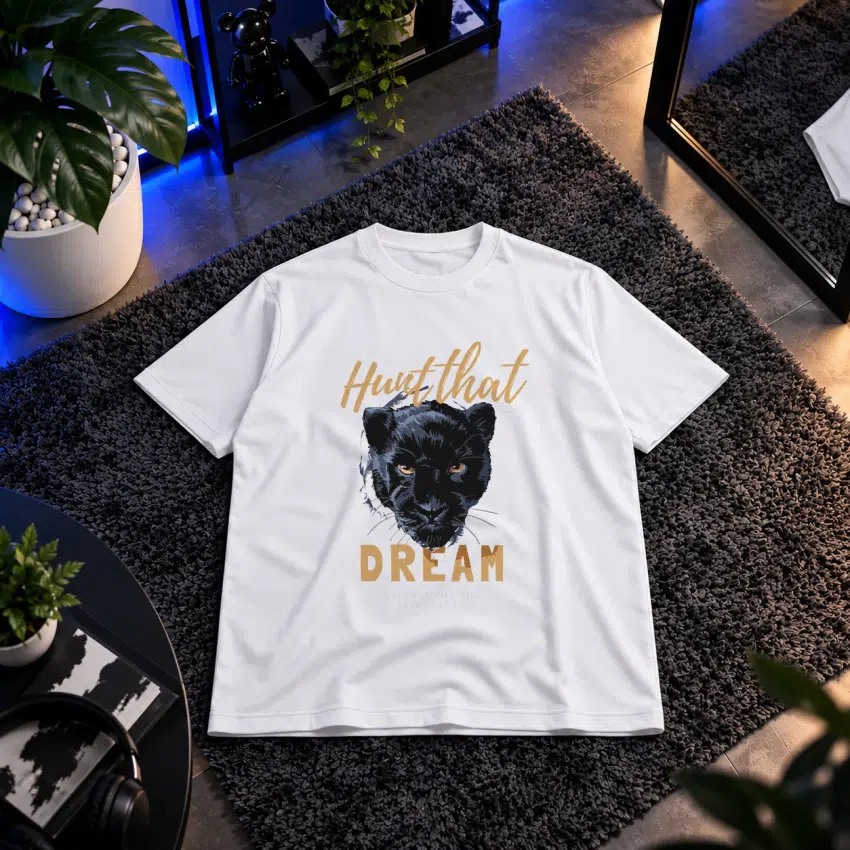 تیشرت پلنگ سیاه طرح Hunt That Dream کد 10039