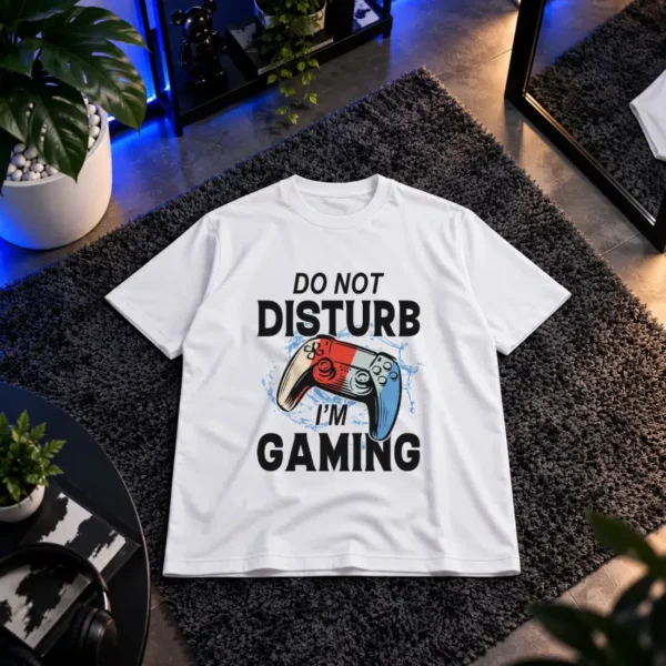 تیشرت دسته بازی طرح Do Not Disturb I'm Gaming کد 10346