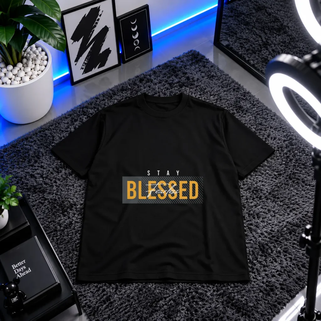 تیشرت انگیزشی طرح Stay Blessed کد 1053