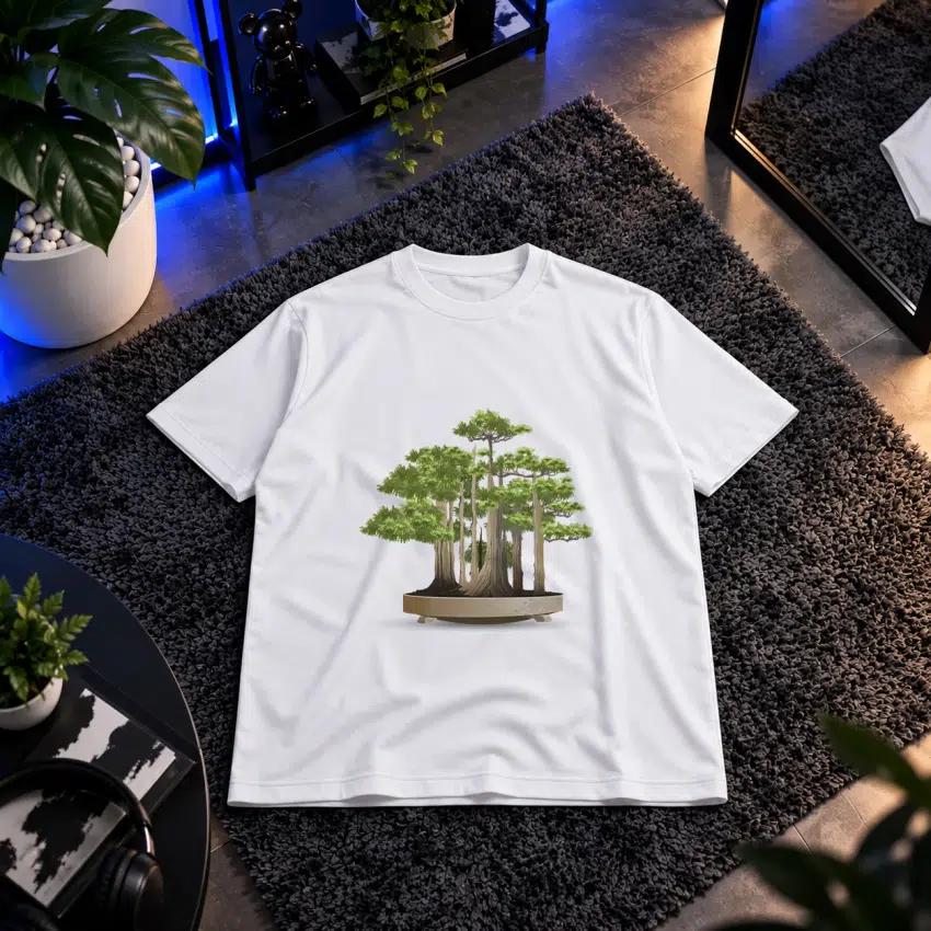 تیشرت بنسای طرح چند درختی کد 10641