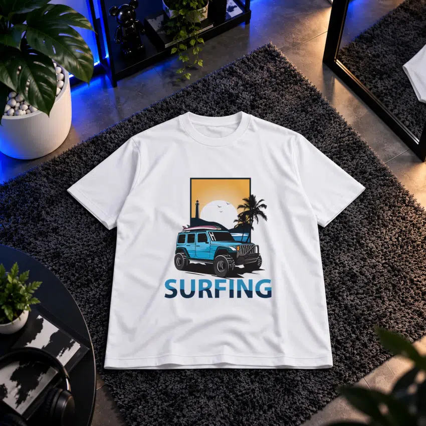 تیشرت ماشین طرح Surfing کد 10702
