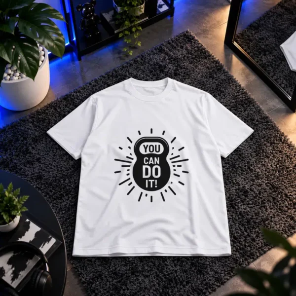 تیشرت بدنسازی طرح You Can Do It کد 10791